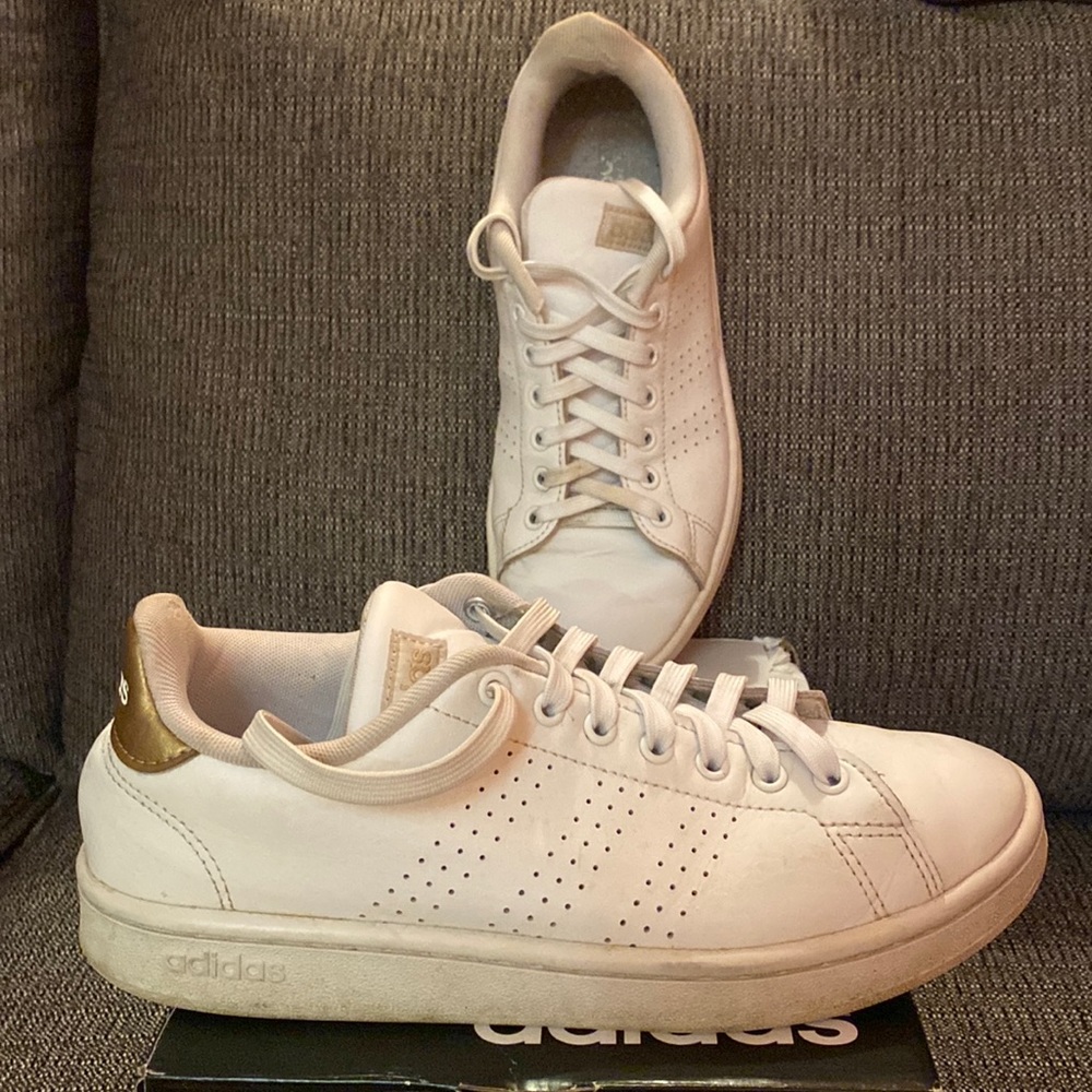Loved women’s Adidas white sneakers